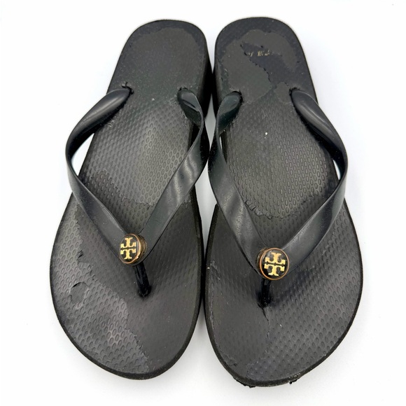 Tory Burch Miller Wedge Flip Flops - Picture 2 of 5